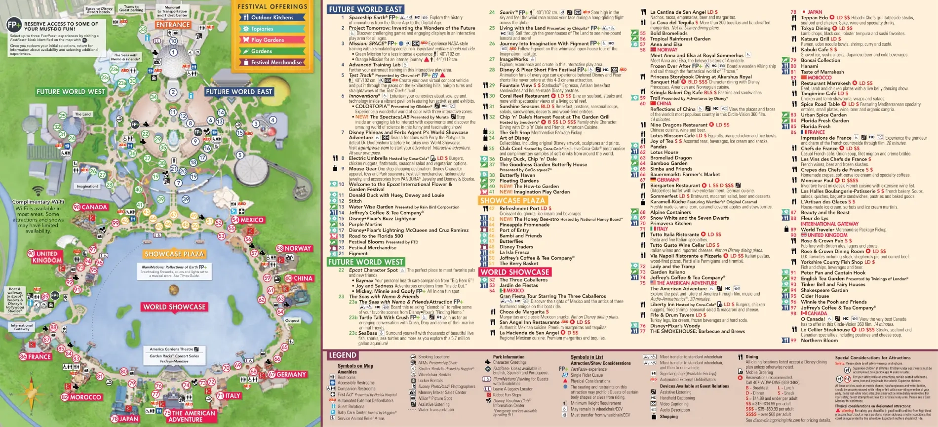 Printable Map Of Epcot