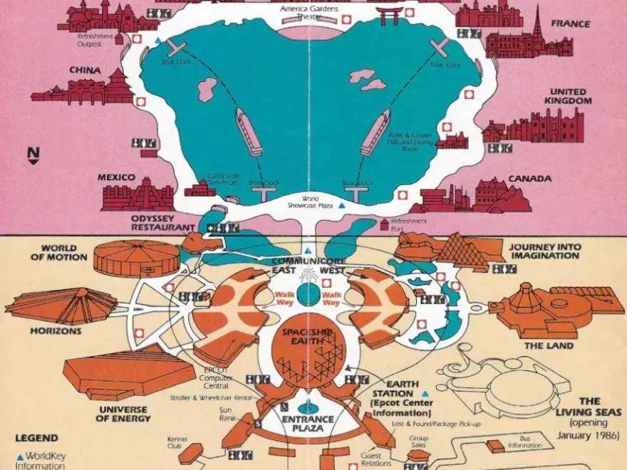 Epcot Map And Brochure 1982 2025 ThemeParkBrochures