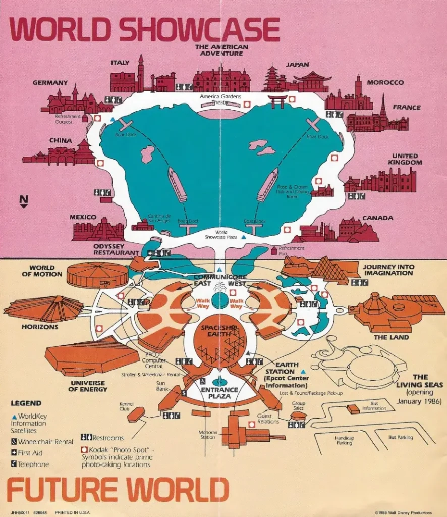 Epcot Map And Brochure 1982 2025 ThemeParkBrochures