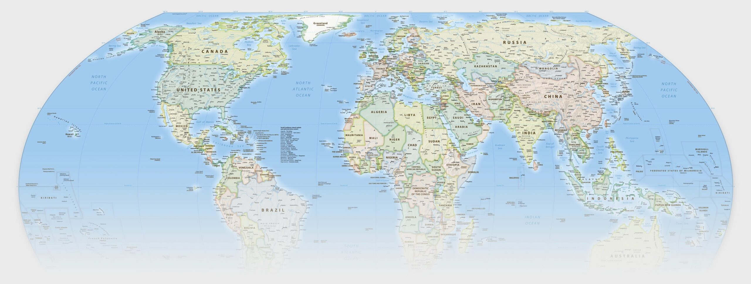 World Map With Country S Printable