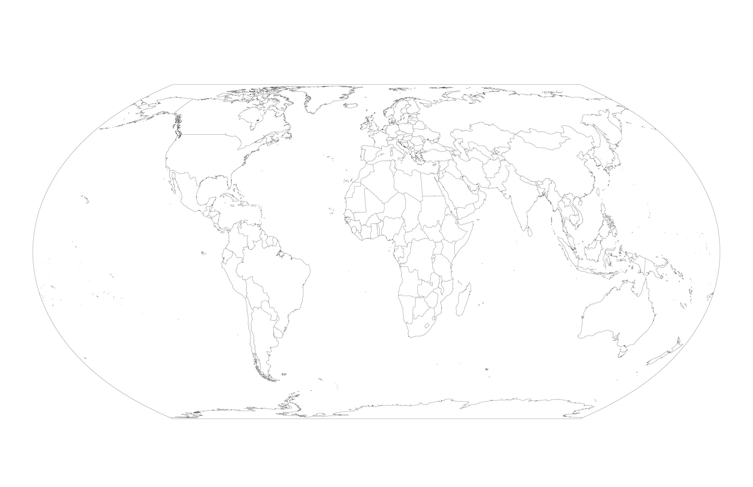 Free World Map Outline Printable