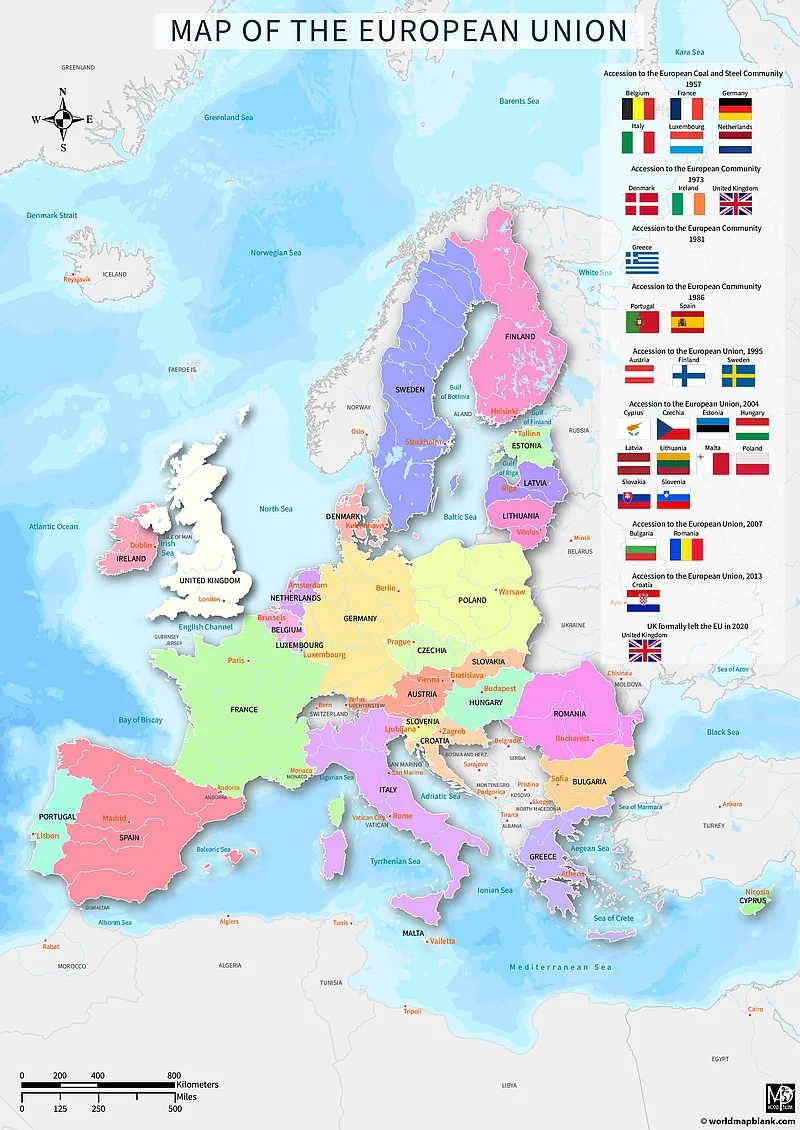 European Union Map Printable