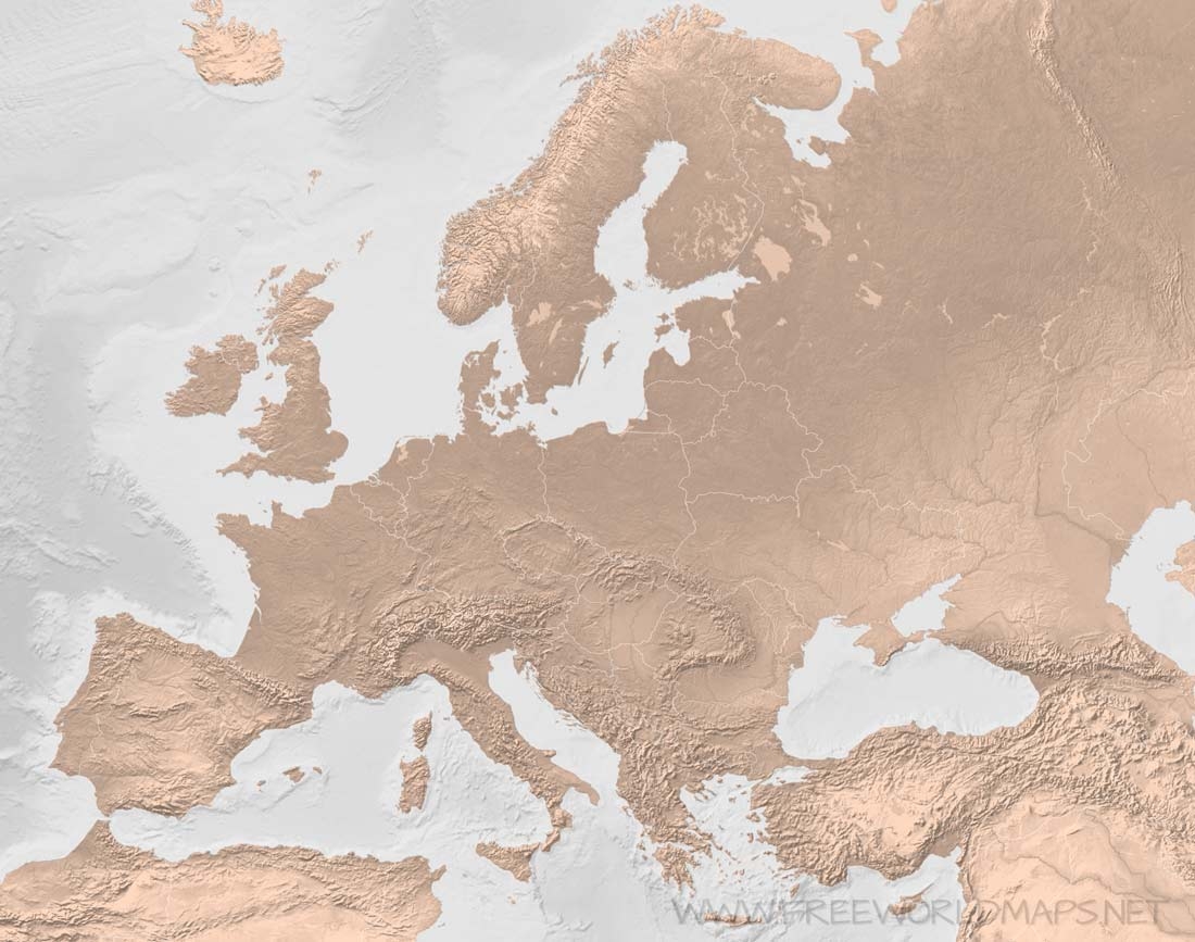 Free Printable Blank Map Of Europe