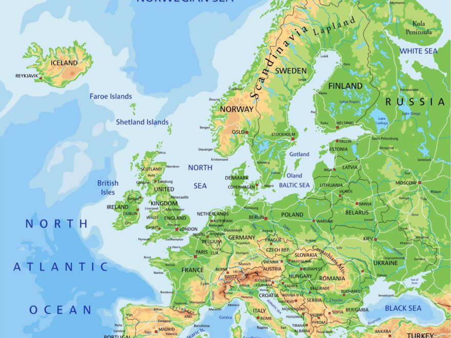 Europe Map Guide Of The World