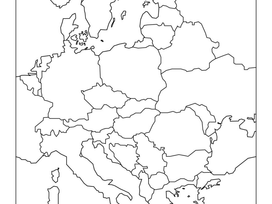 Europe Map Outline 10 Free PDF Printables Printablee