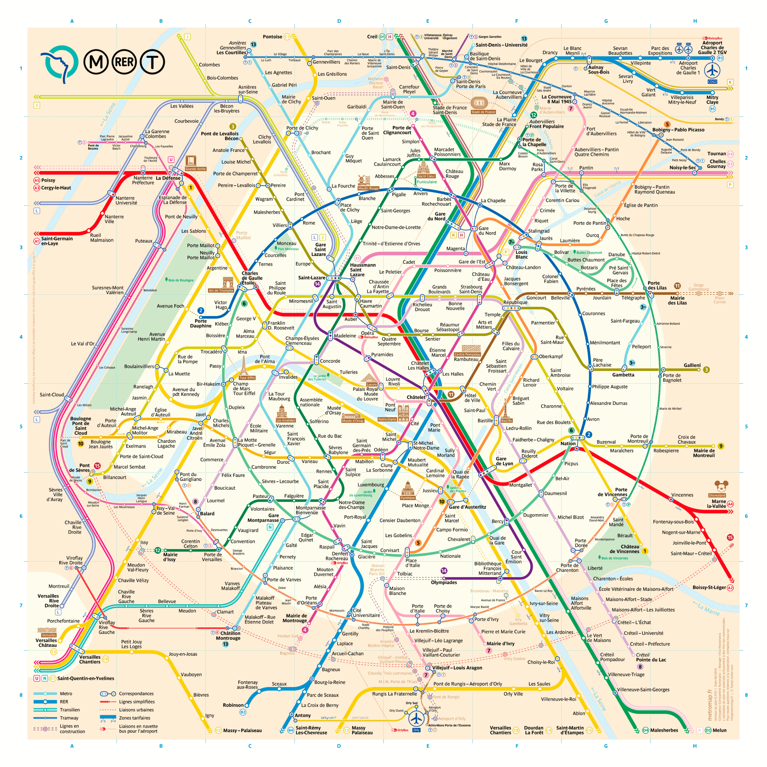 Evolution Of The Paris Metro Map From Spaghetti Dish To Futuristic City Graph ine