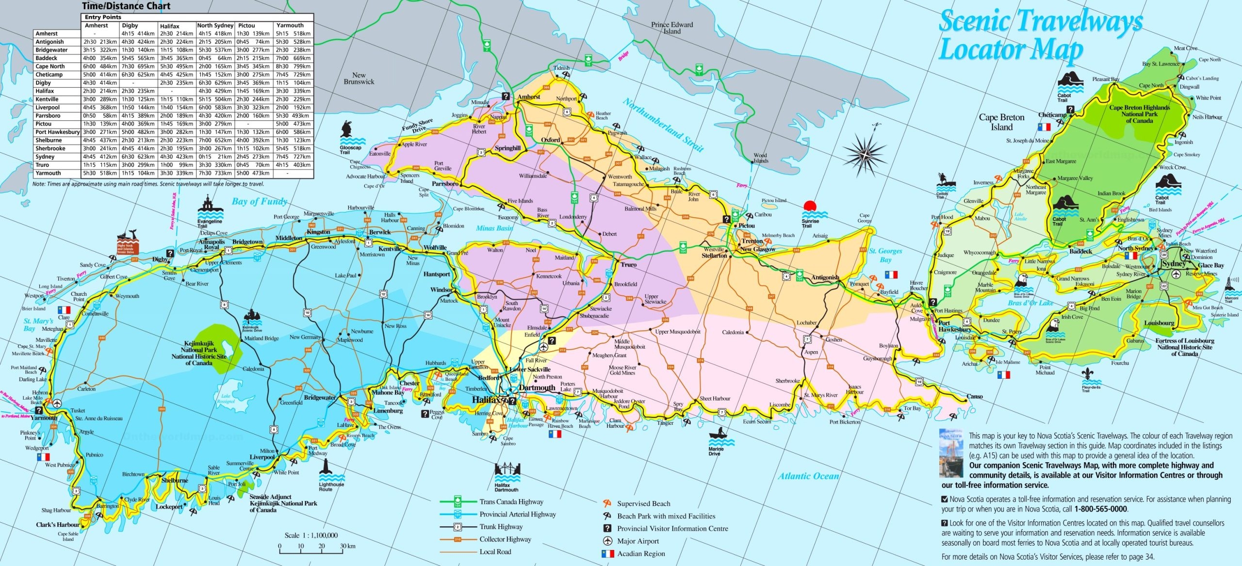 Explore The Beauty Of Nova Scotia With Our Detailed Tourist Map Canada Maps