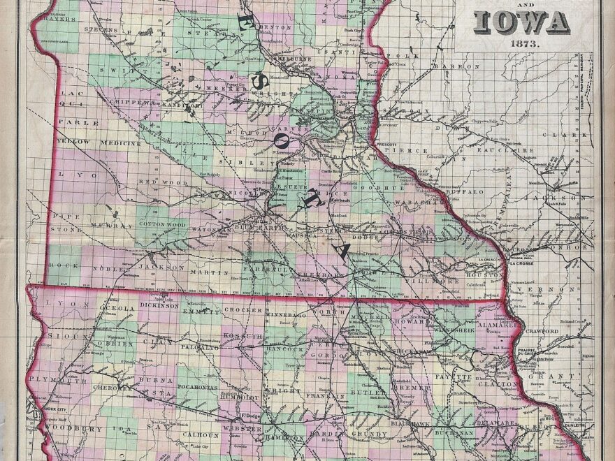 File 1873 Gray Railroad Map Of Minnesota And Iowa Geographicus MNIA gray 1873 jpg Wikimedia Commons