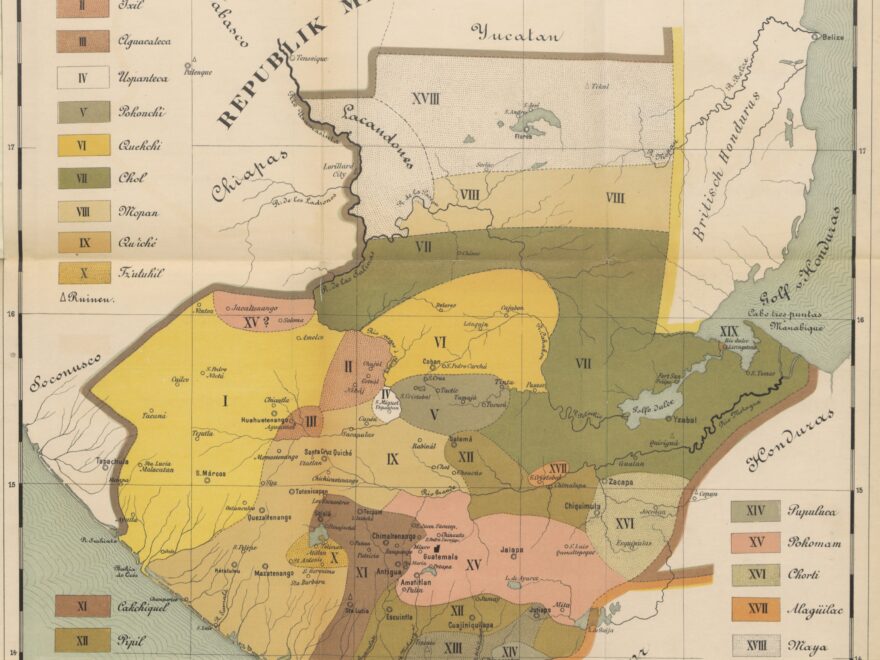 File 1884 Ethnographic Map Of Guatemala From Zur Ethnographie Der Republik Guatemala jpg Wikimedia Commons