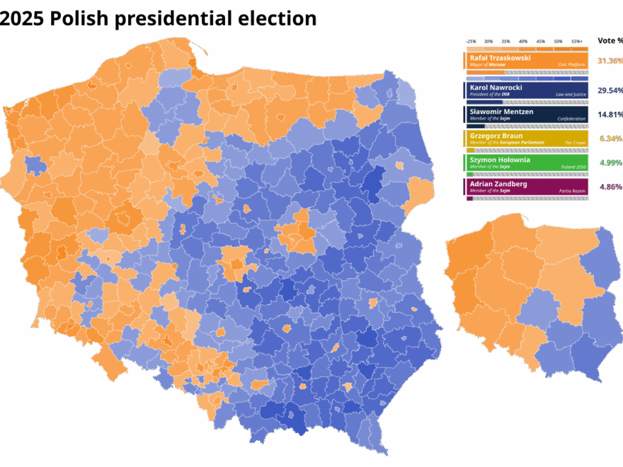 File 2025 Polish Presidential Election Map svg Wikimedia Commons