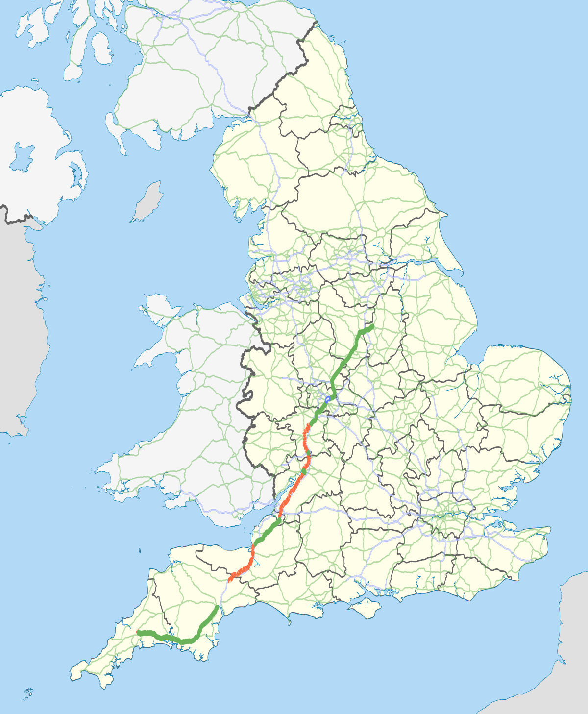 File A38 UK Road Map svg Wikimedia Commons