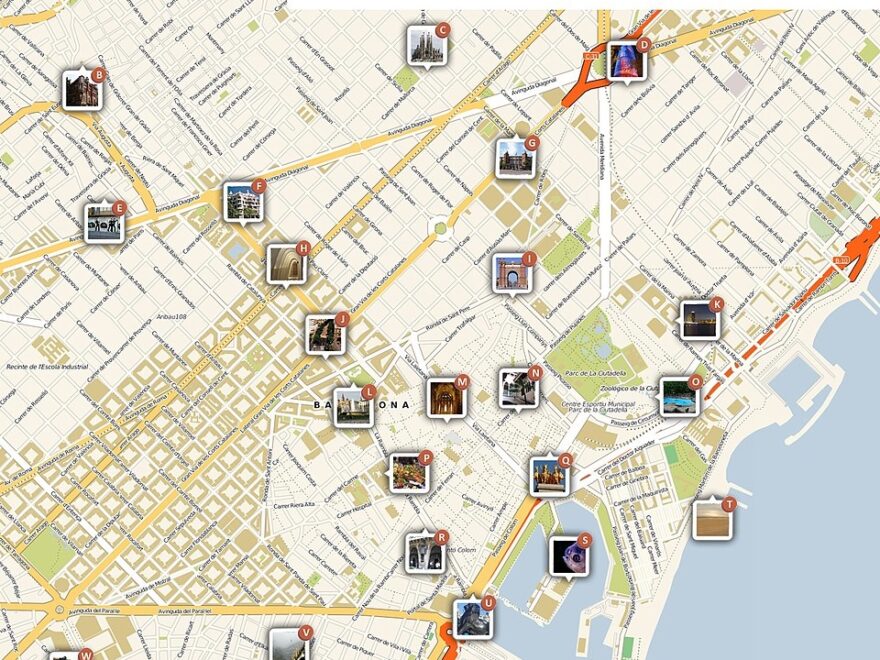 File Barcelona Printable Tourist Attractions Map jpg Wikimedia Commons