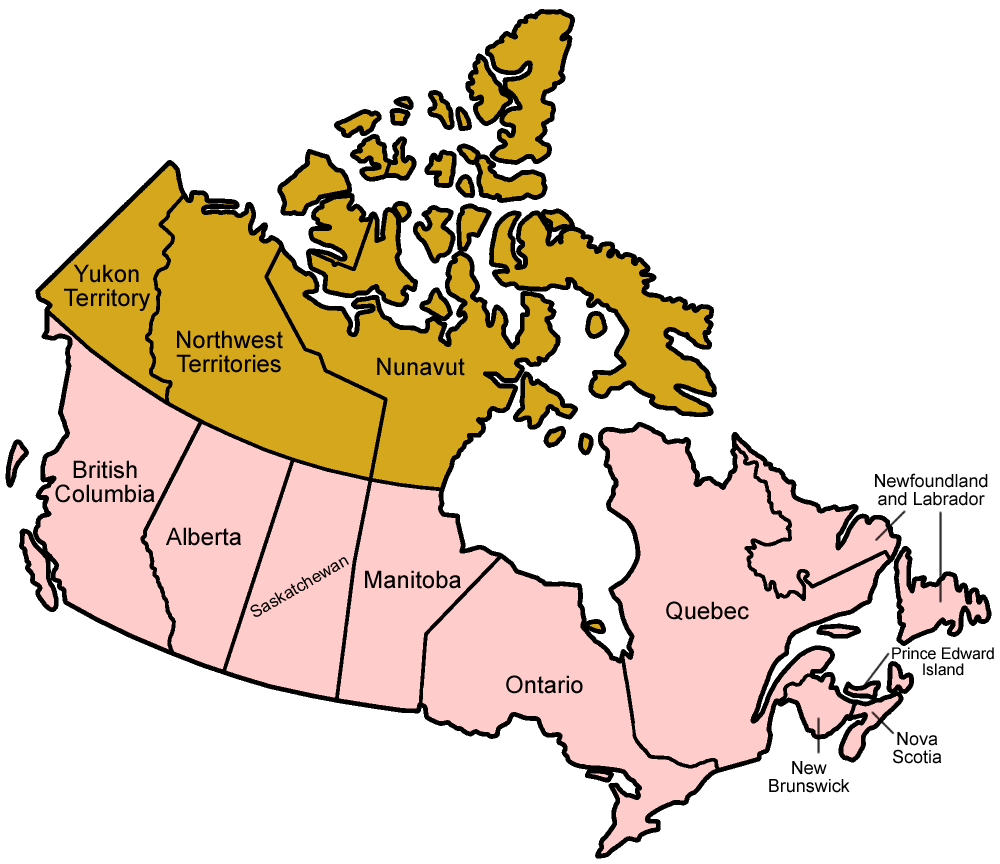Printable Canada Map For Kids