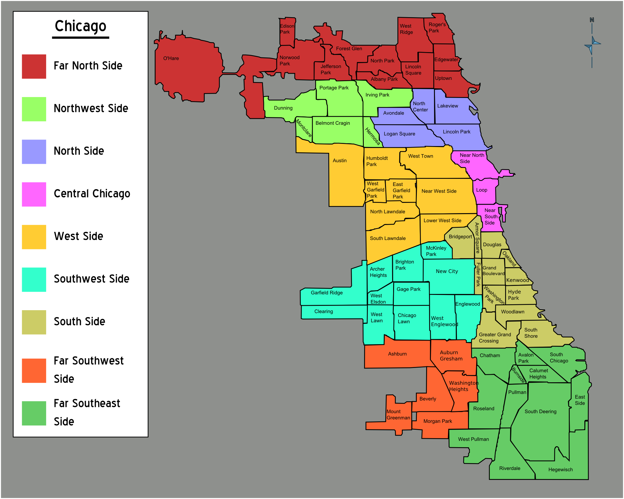 Chicago Suburb Map Printable