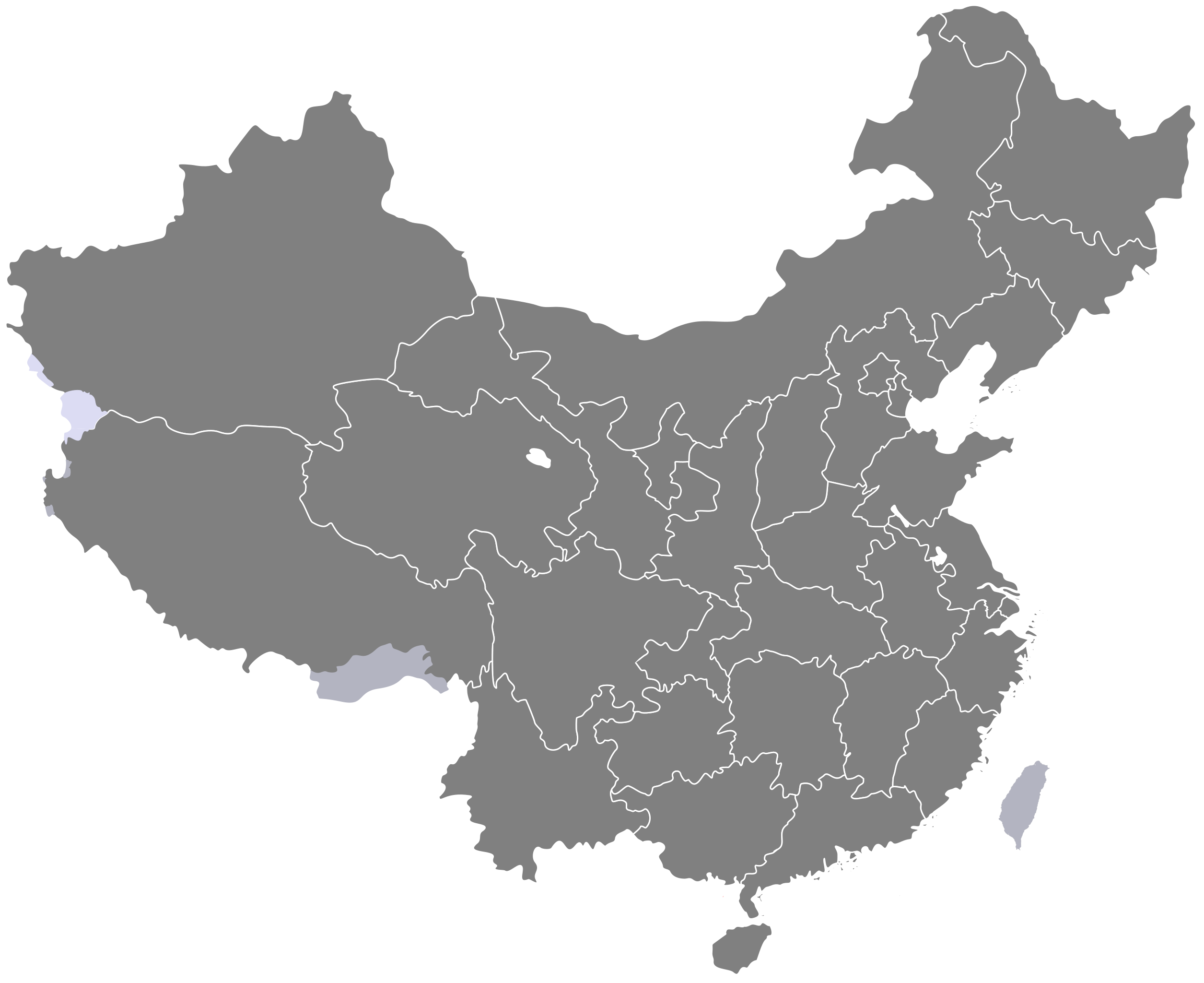 Printable China Map With Provinces