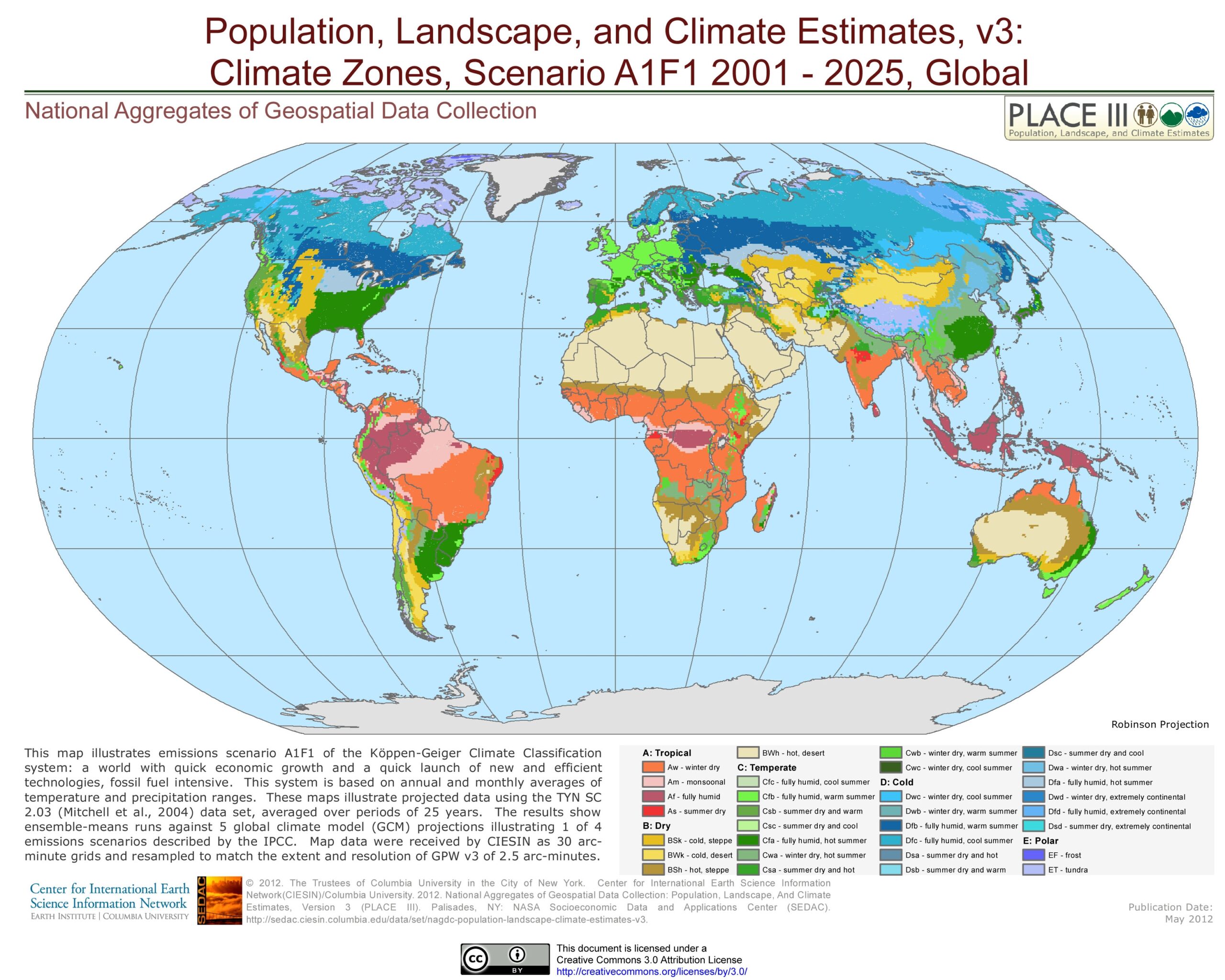 World Climate Zones Map Printable