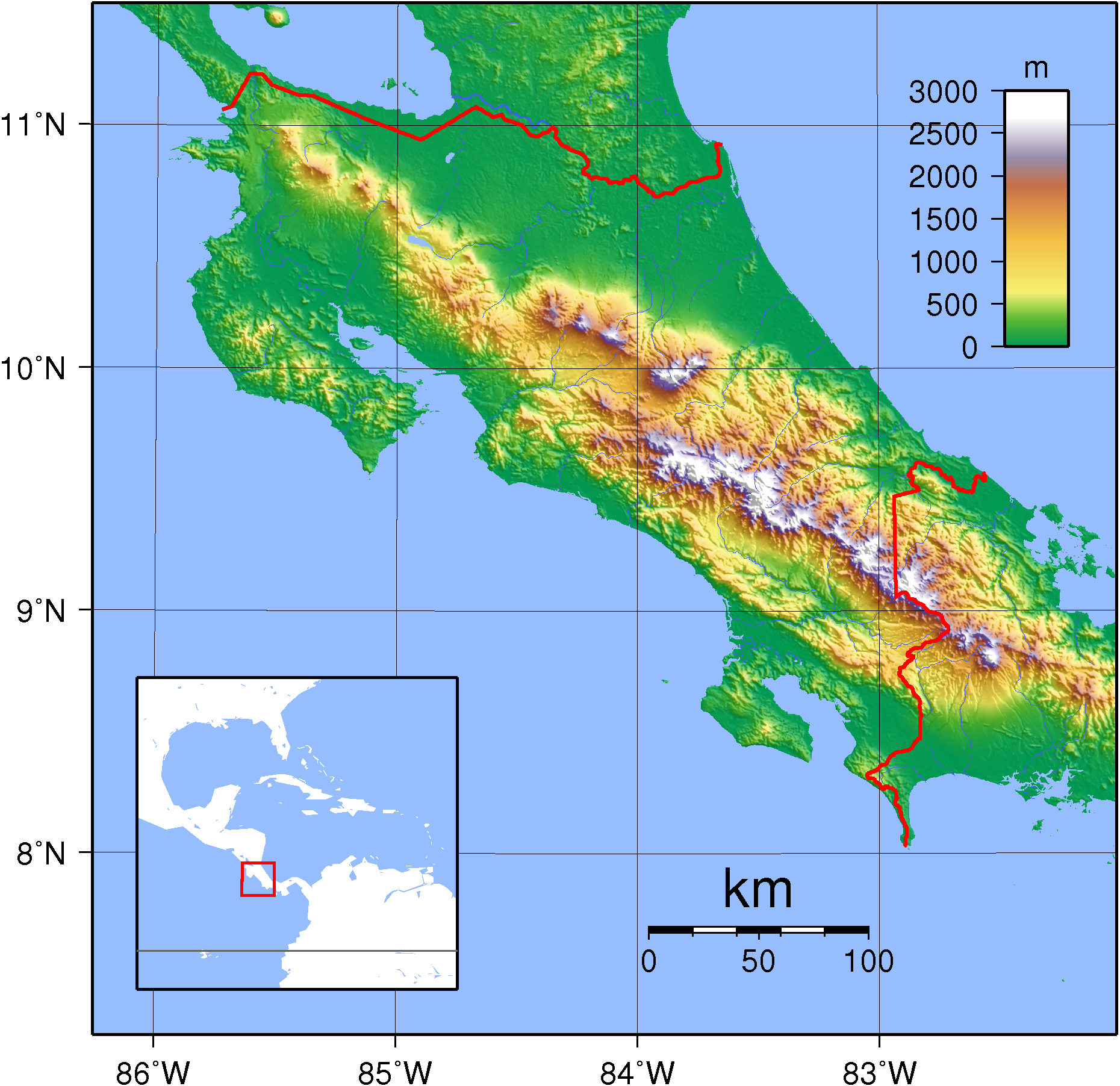 File Costa Rica Topography png Wikimedia Commons