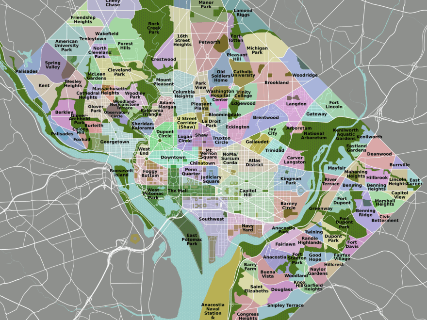 File DC Neighborhoods Map png Wikipedia