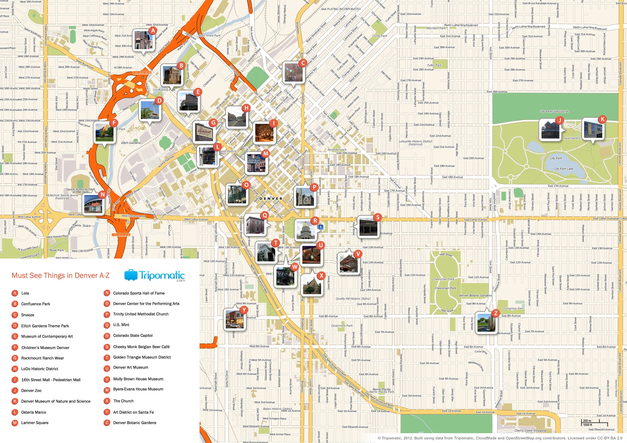 Printable Map Of Denver And Surrounding Area