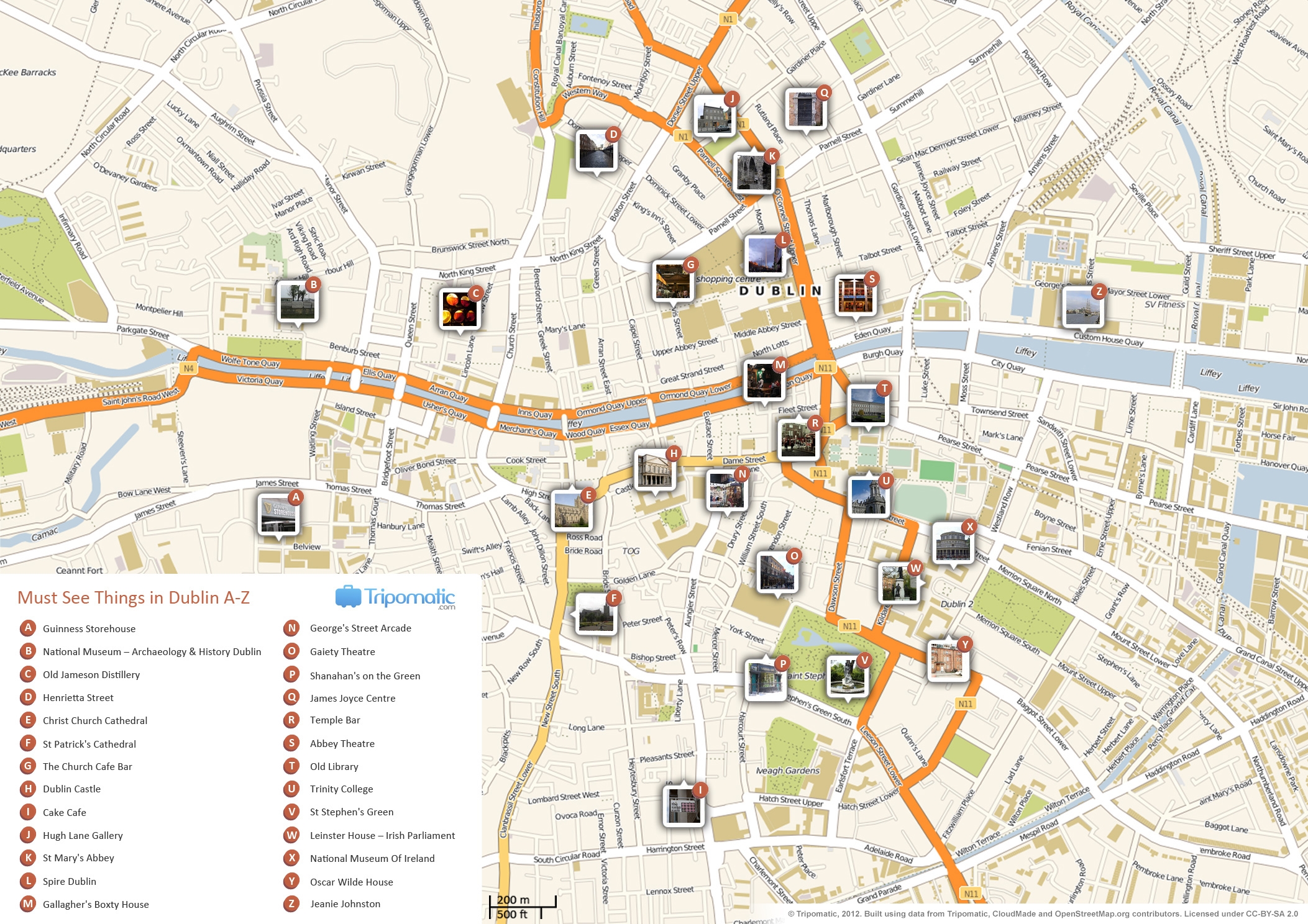 File Dublin Printable Tourist Attractions Map jpg Wikimedia Commons