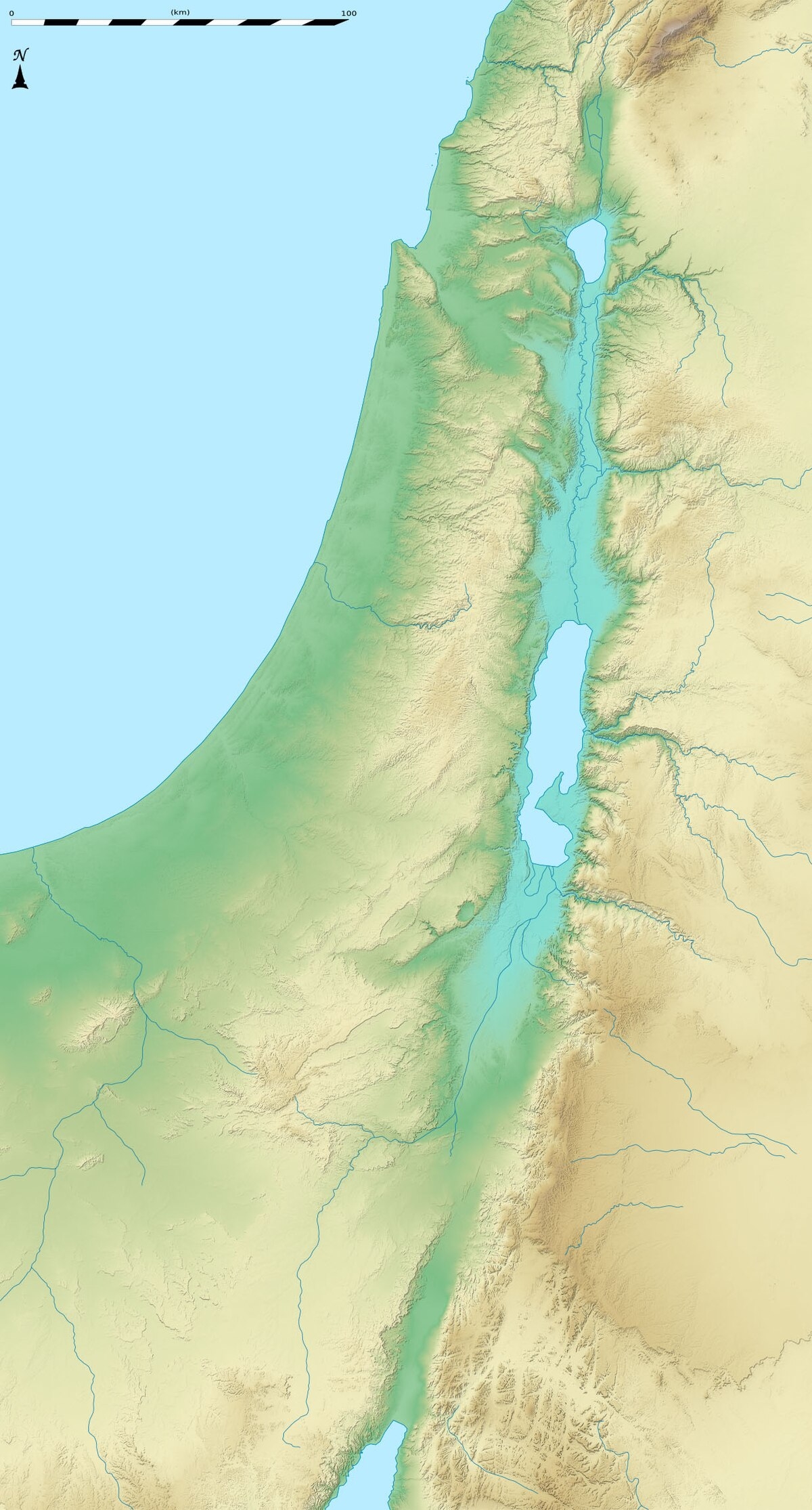 Free Printable Blank Map Of Israel