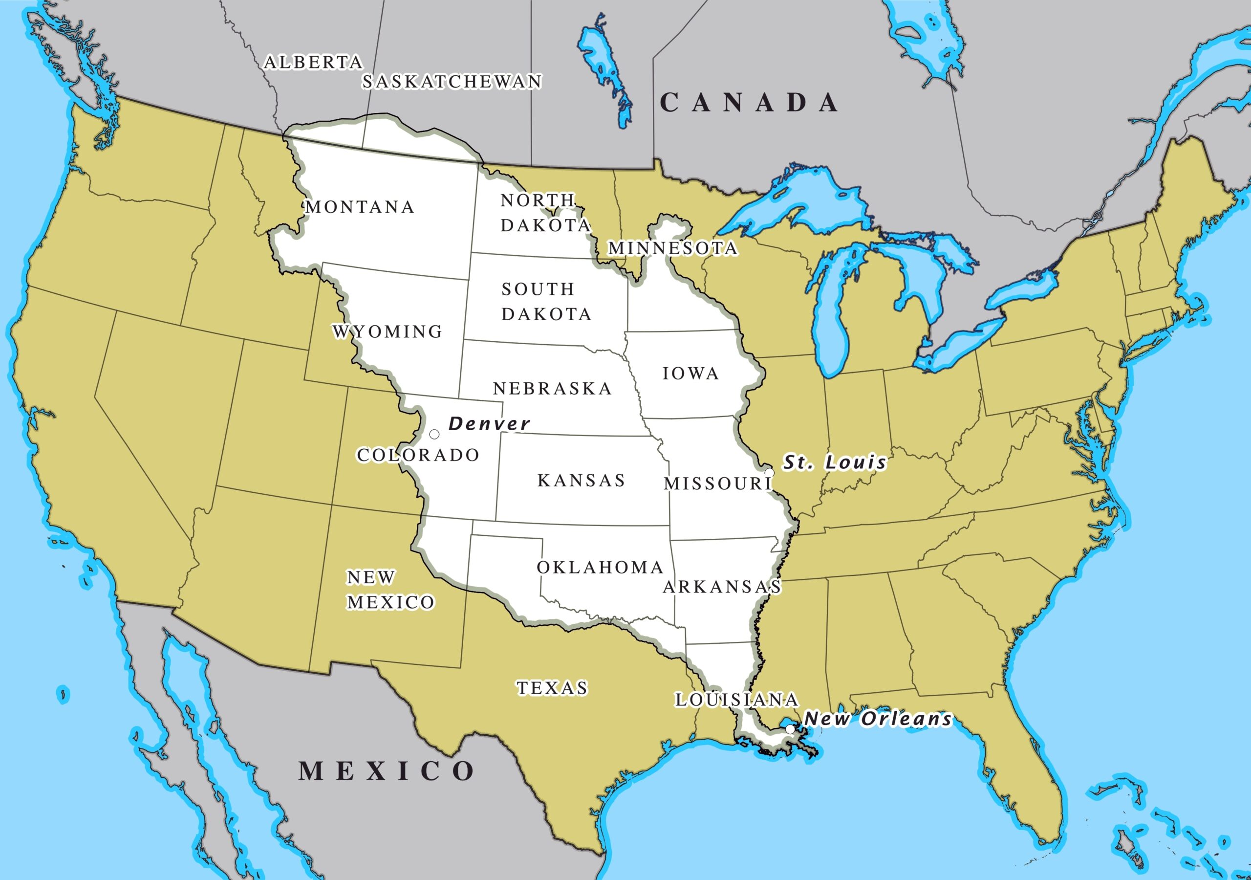 Louisiana Purchase Map Printable