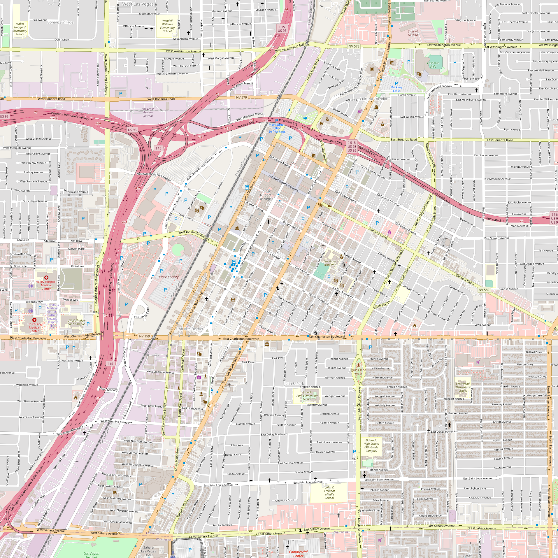 Printable Map Of Las Vegas