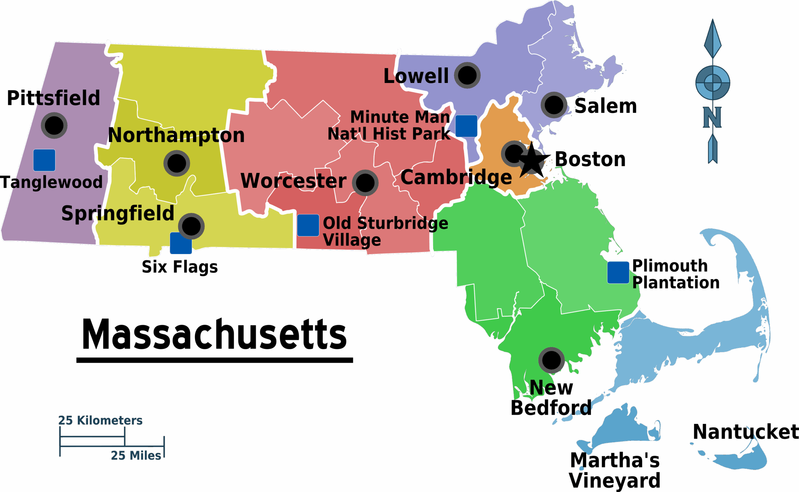 Printable Map Of Massachusetts Towns