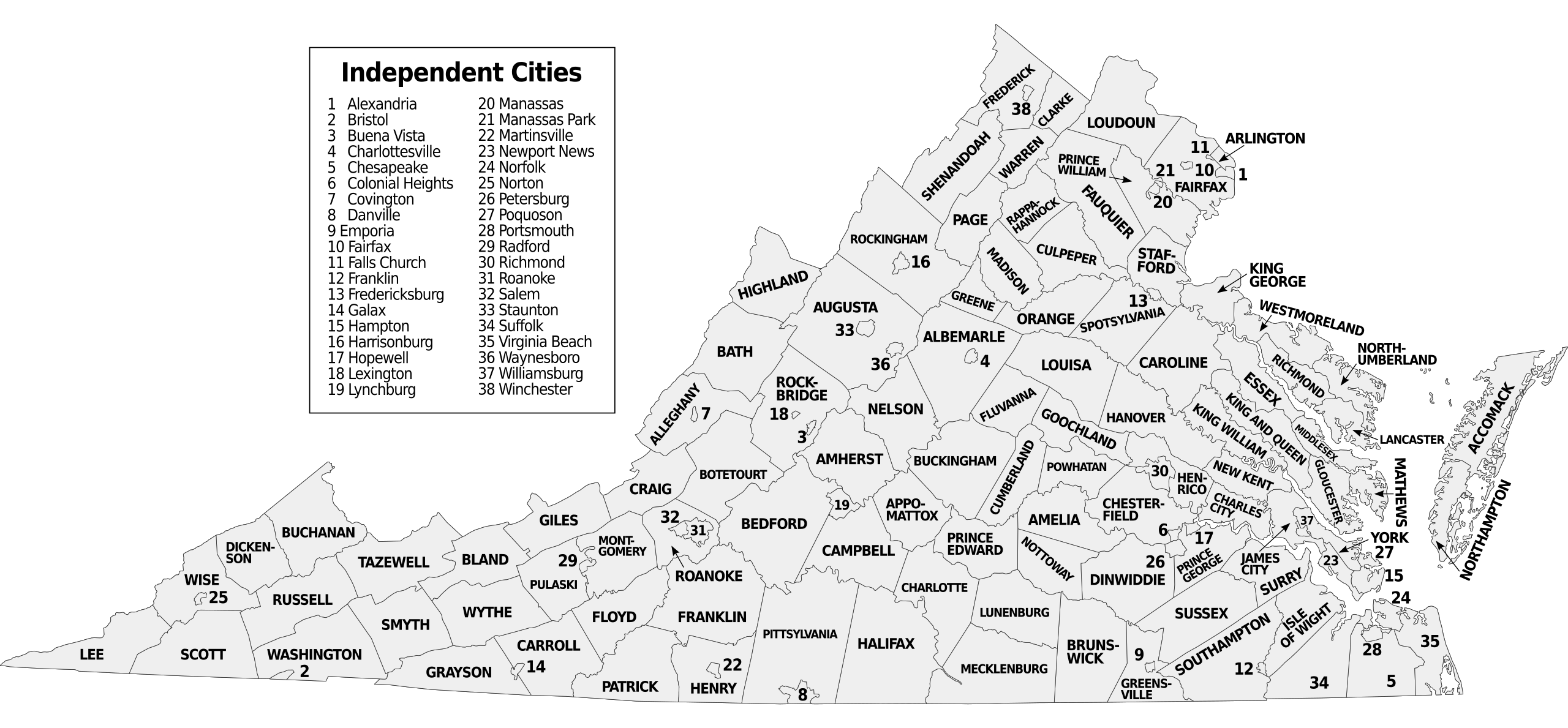 File Map Of Virginia Counties And Independent Cities svg Wikipedia