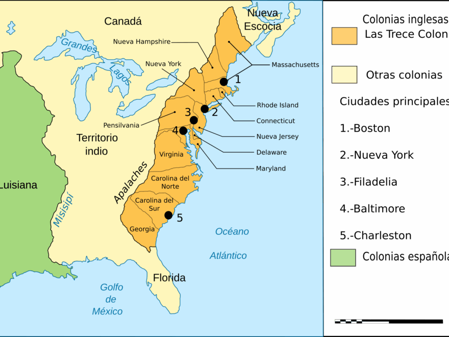 File Map Thirteen Colonies 1775 es svg Wikimedia Commons