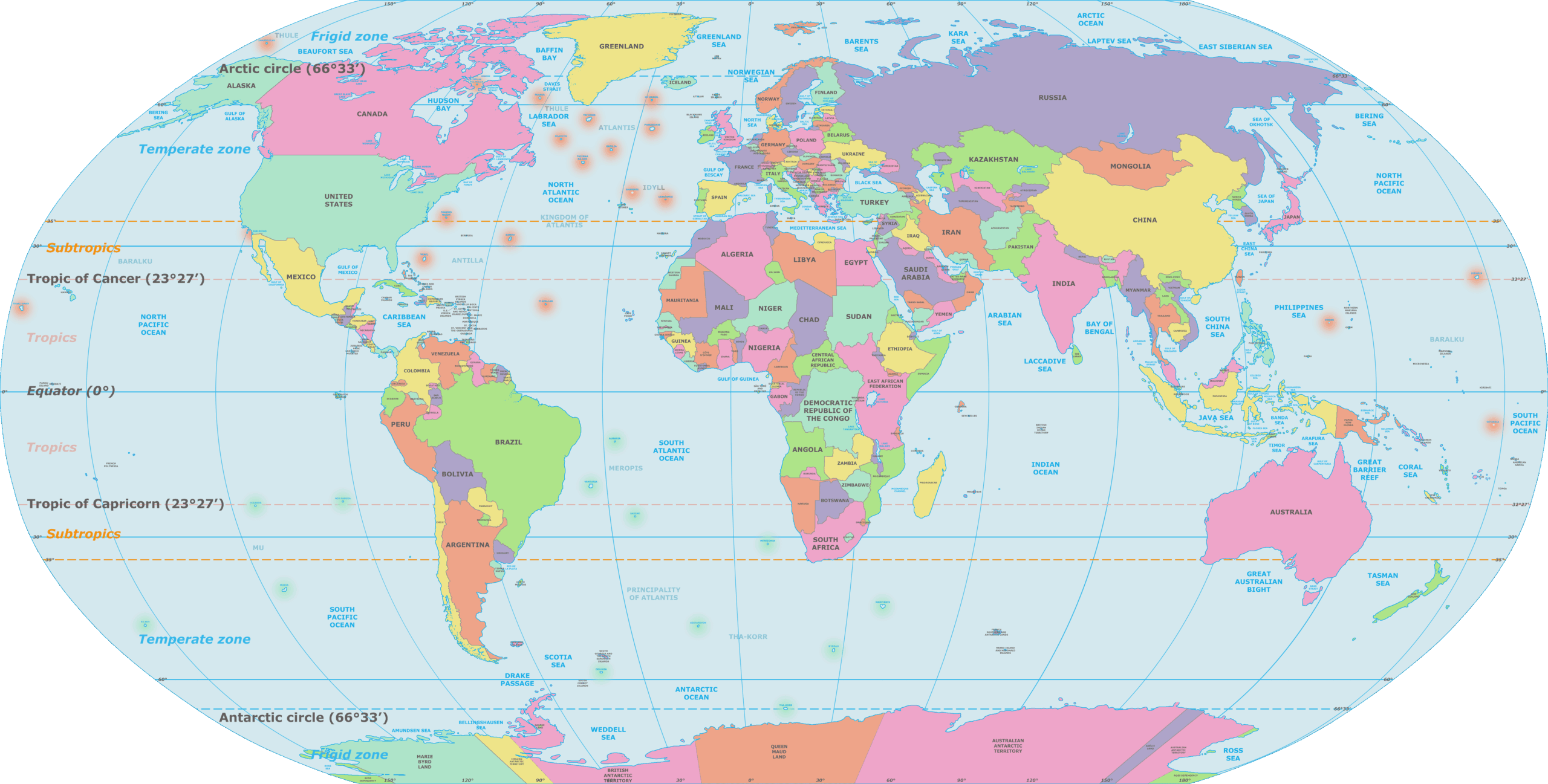 Small World Map Printable
