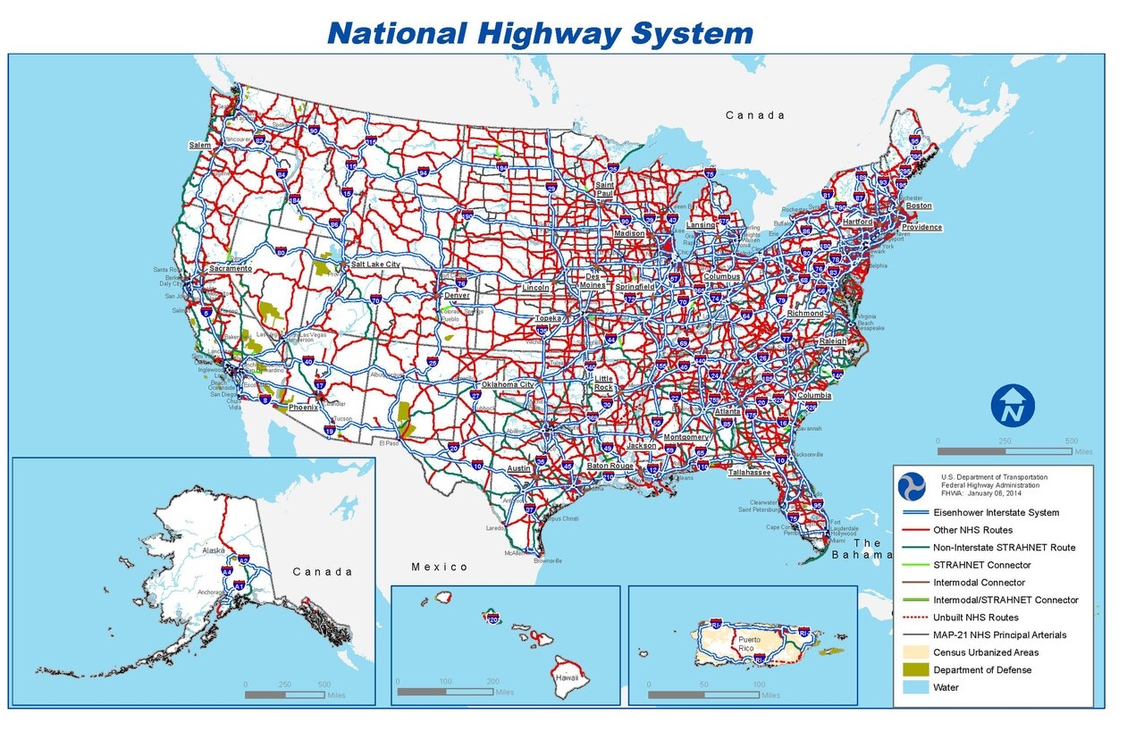 File National Highway System Map pdf Wikimedia Commons File National Highway System Map pdf Wikimedia Commons