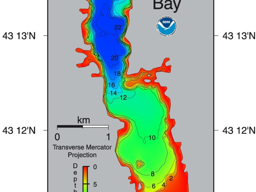 File NOAA Map Of Irondequoit Bay jpg Wikimedia Commons
