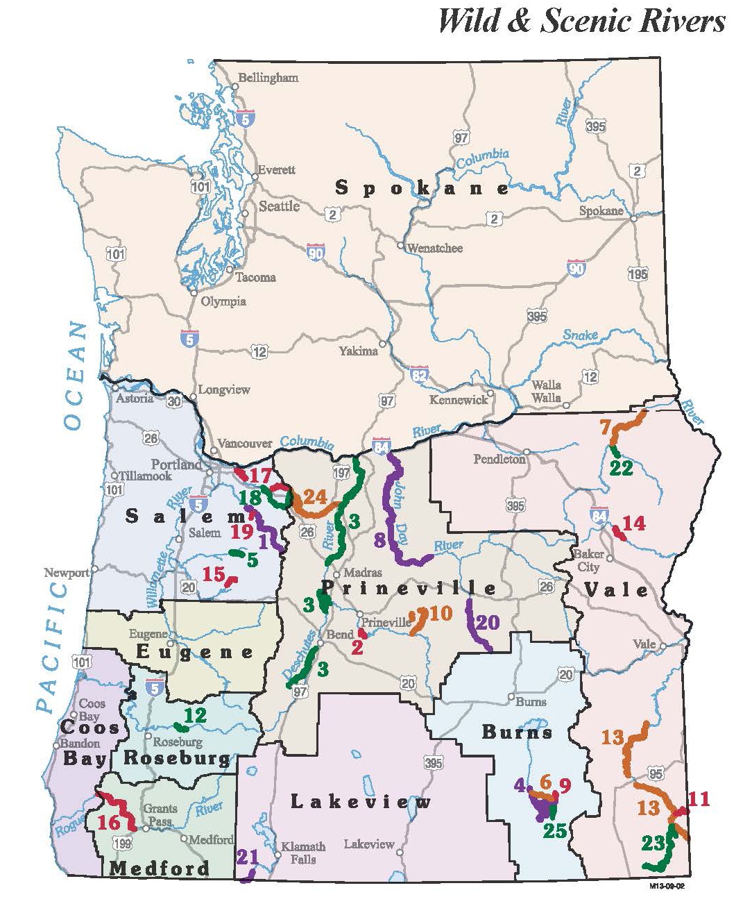 Printable Map Of Oregon And Washington