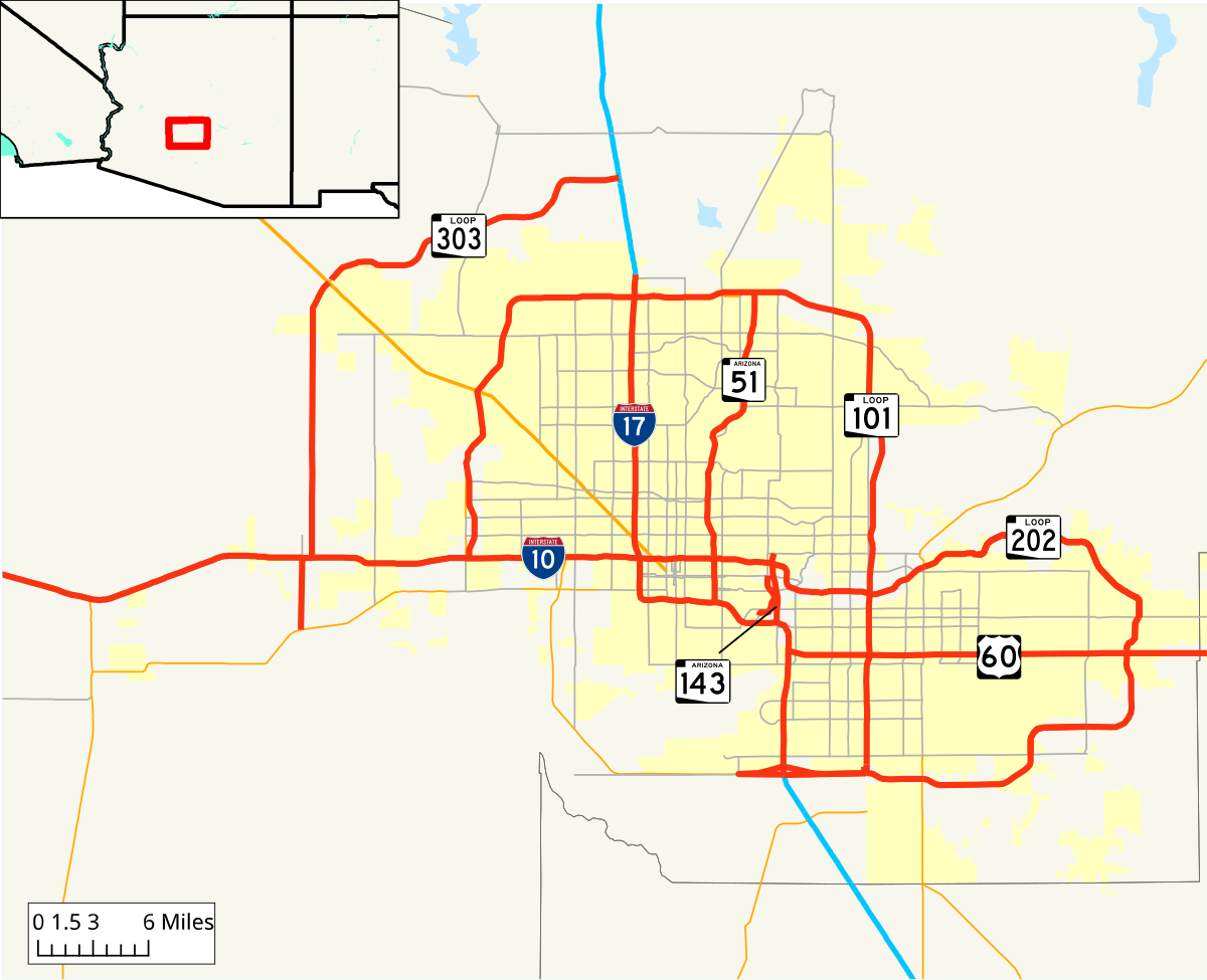 Printable Road Map Of Phoenix