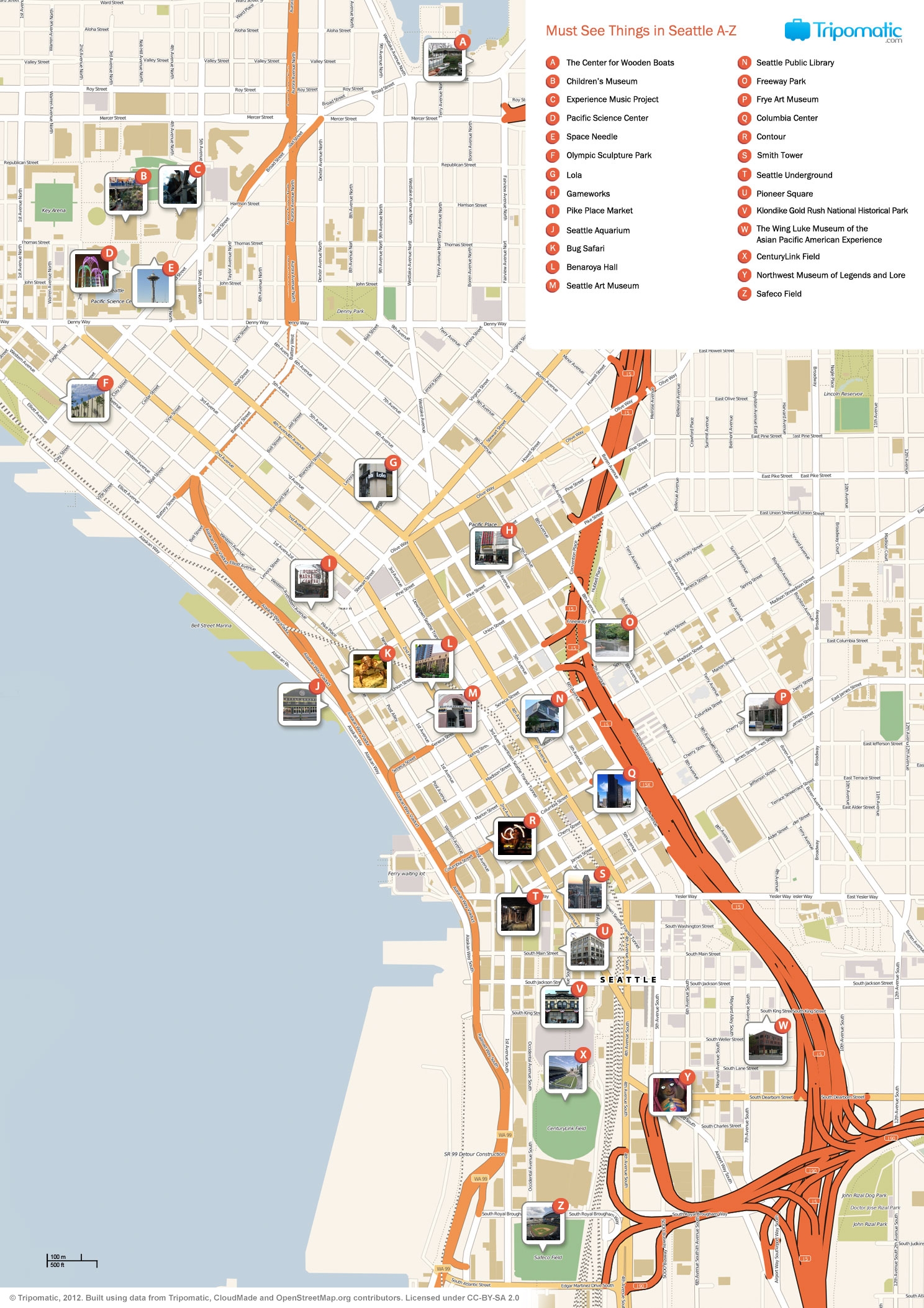 Printable Maps Of Seattle Area