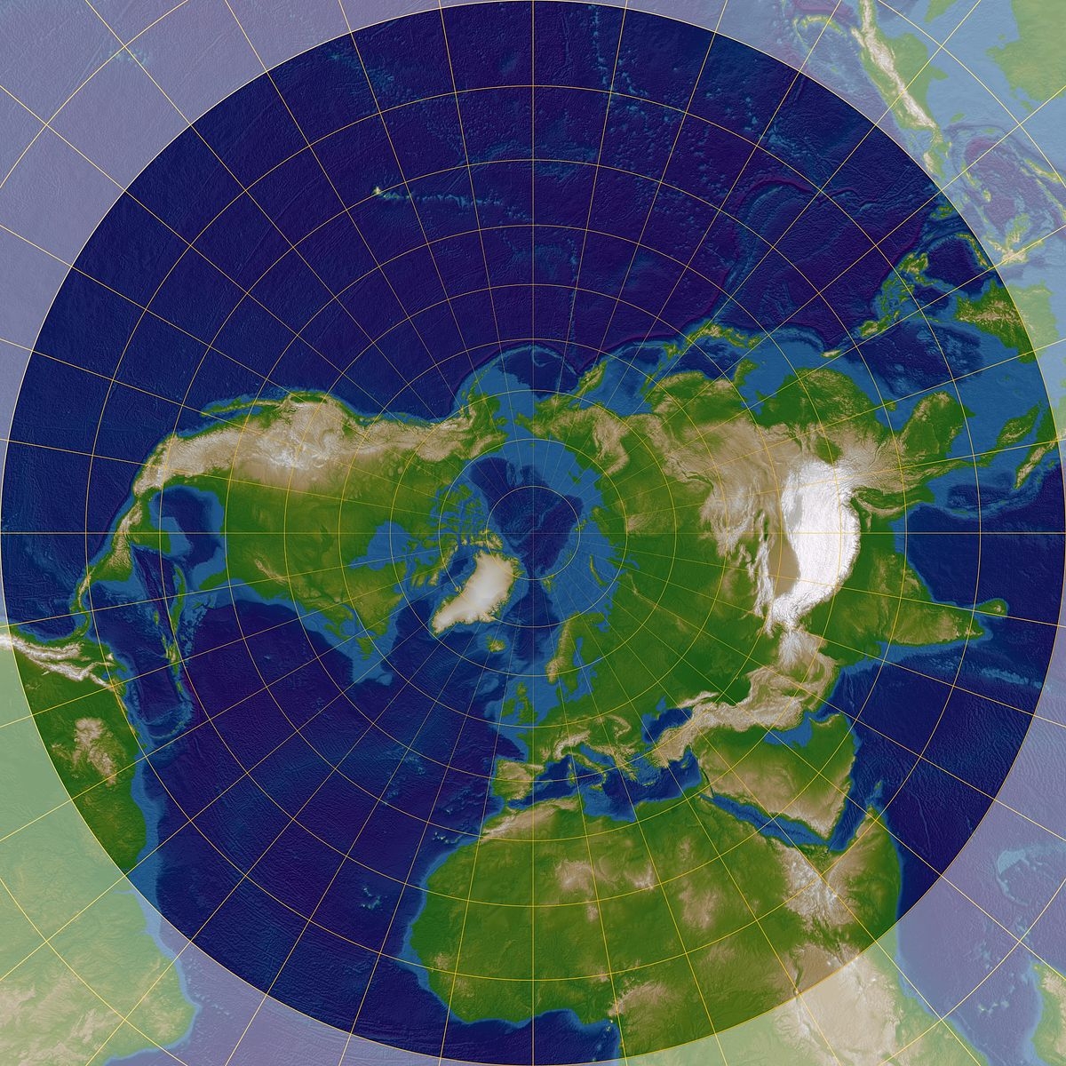 Map Polar Projection Printable