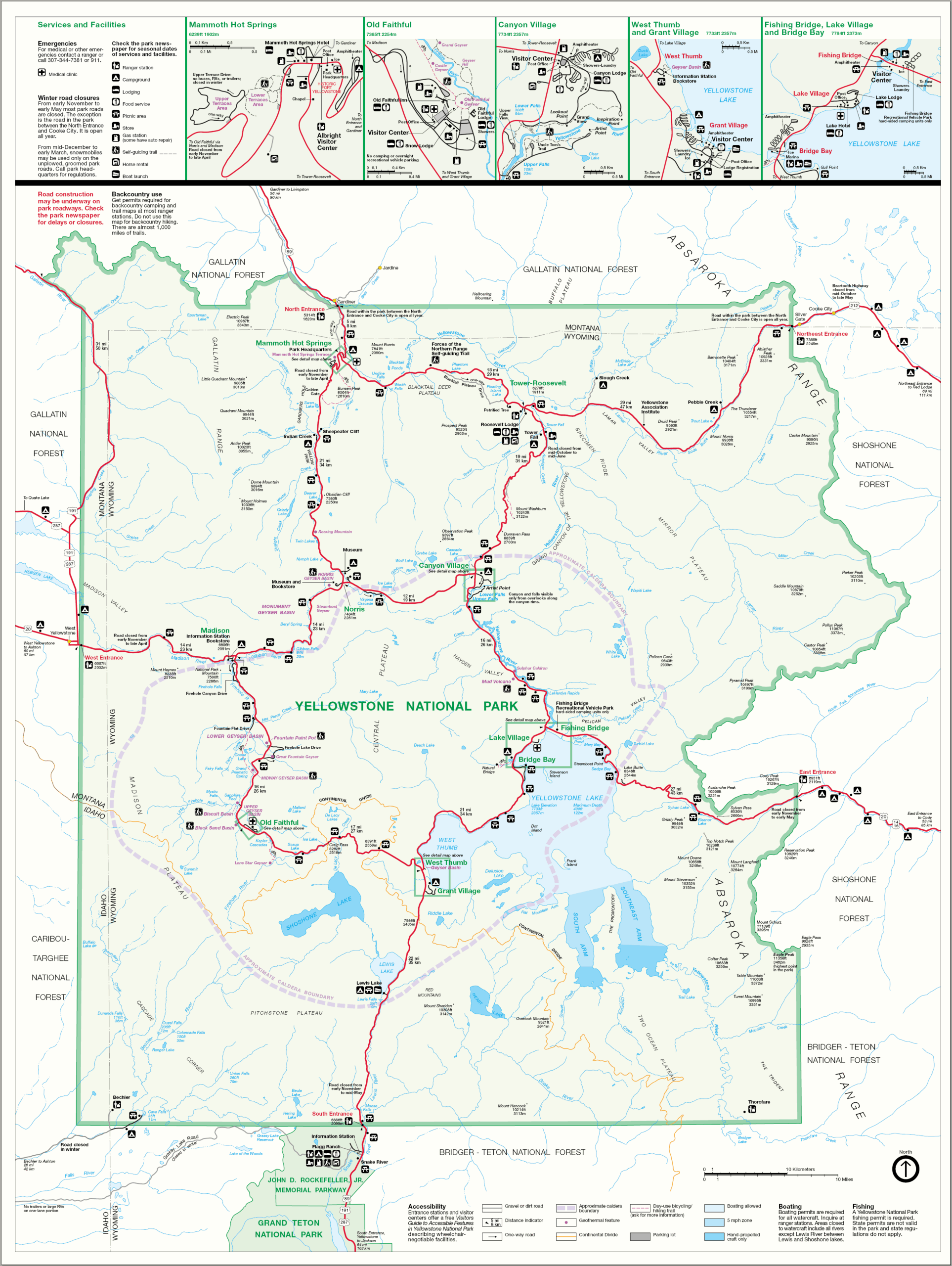 File Yellowstone National Park Map png Wikimedia Commons