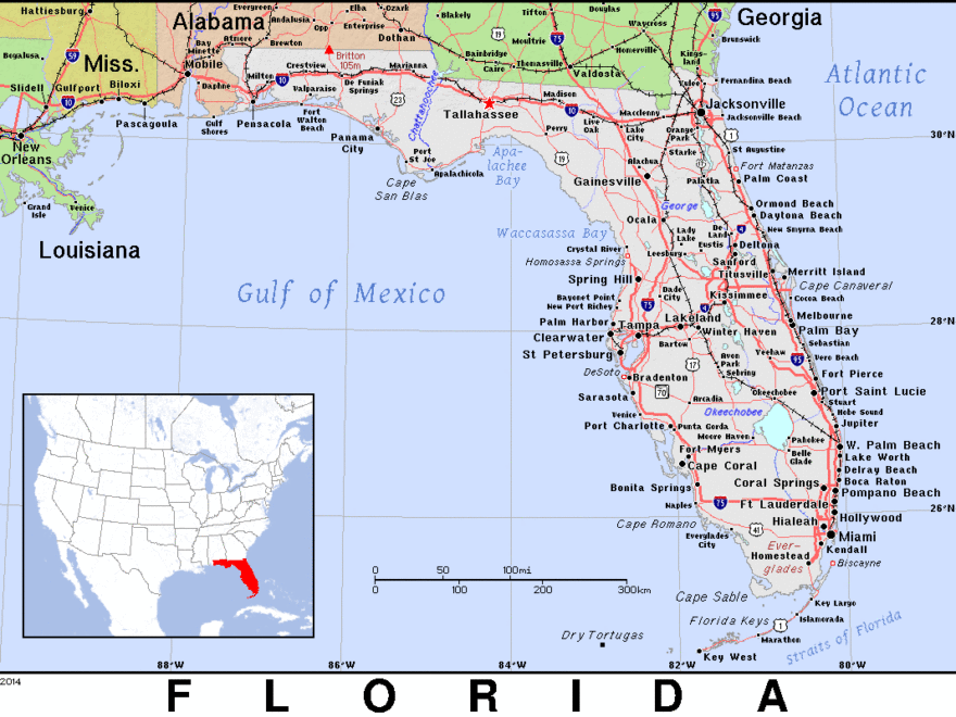 FL Florida Public Domain Maps By PAT The Free Open Source Portable Atlas