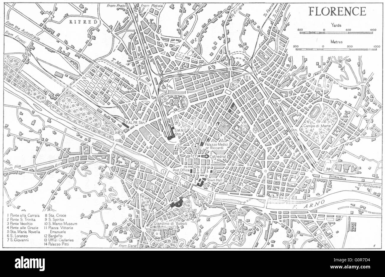 Street Map Florence Printable