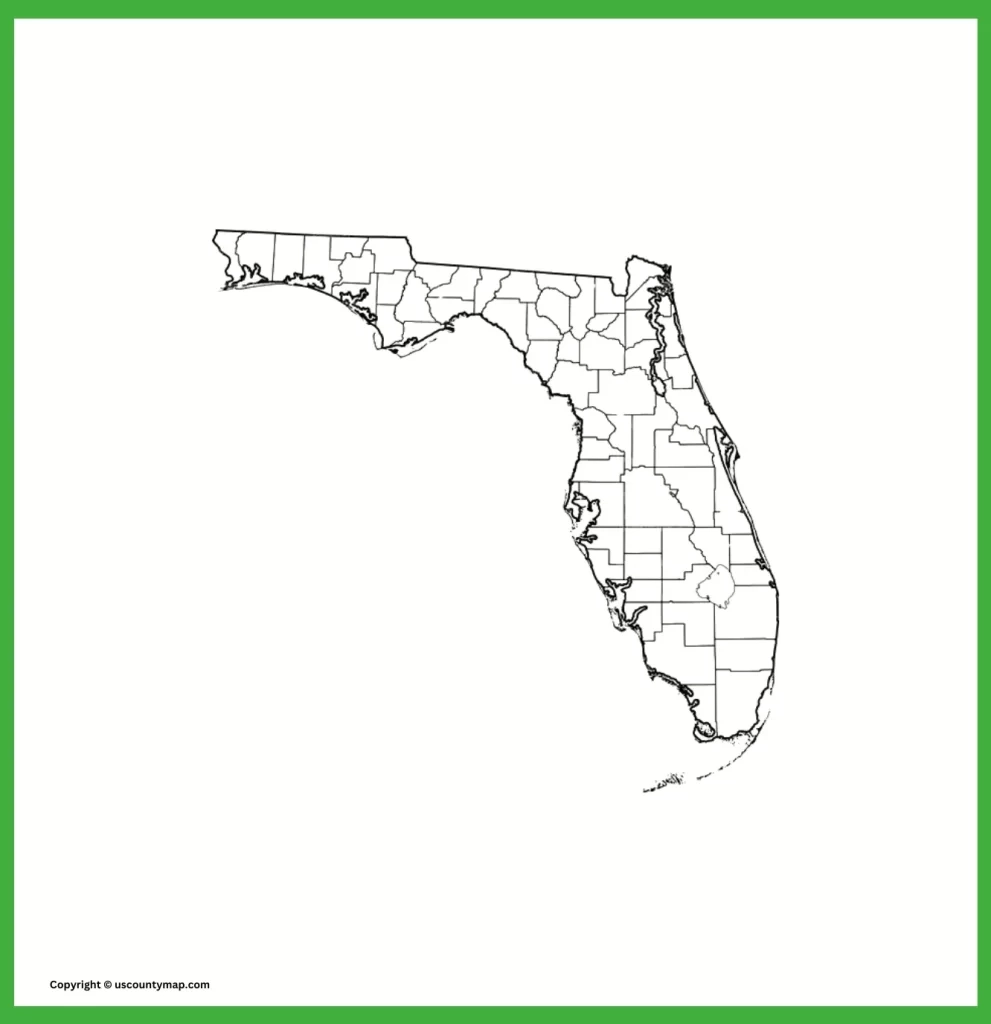 Free Printable Florida County Map