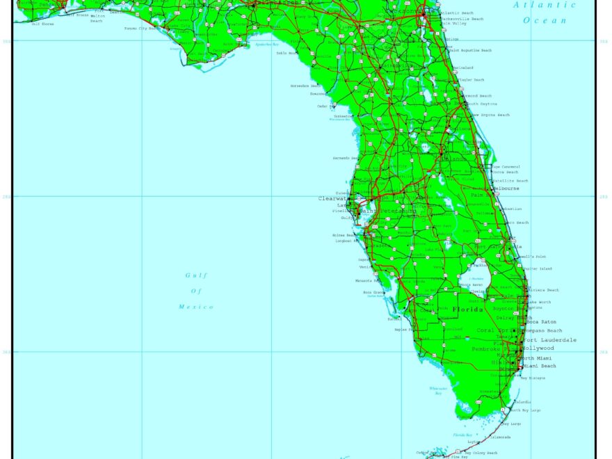 Florida Elevation Map