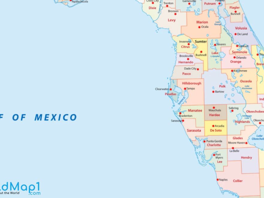Florida Free Printable Map