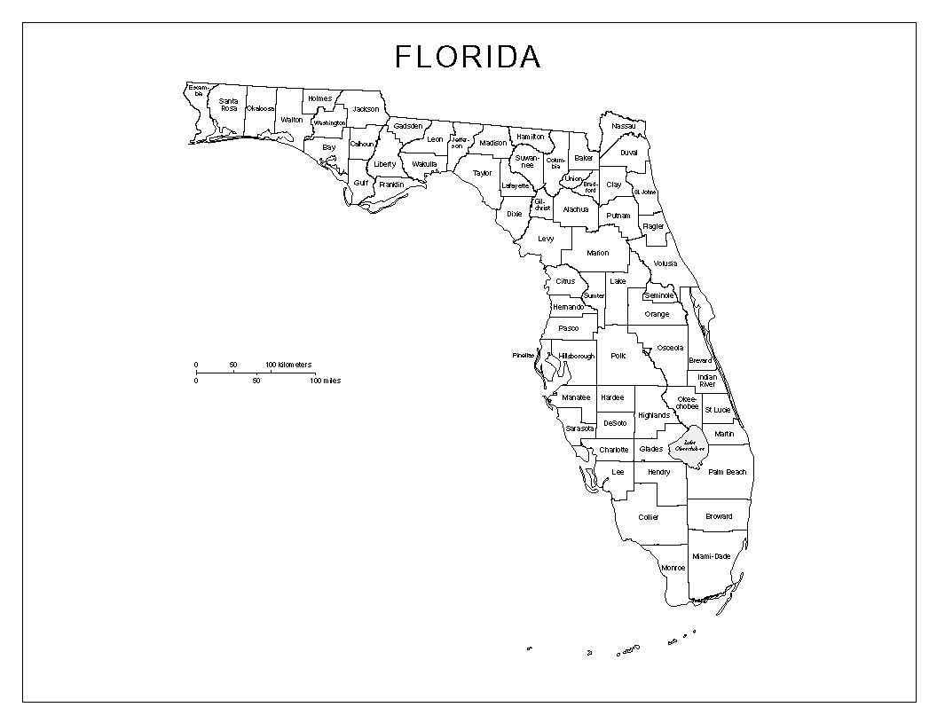 Florida Labeled Map Florida Labeled Map