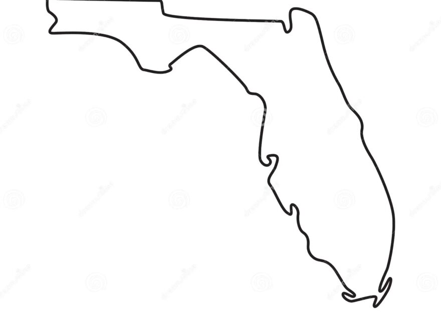 Florida Map Outline Vector Design Template Editable Stroke Stock Vector Illustration Of Line Internet 189371451