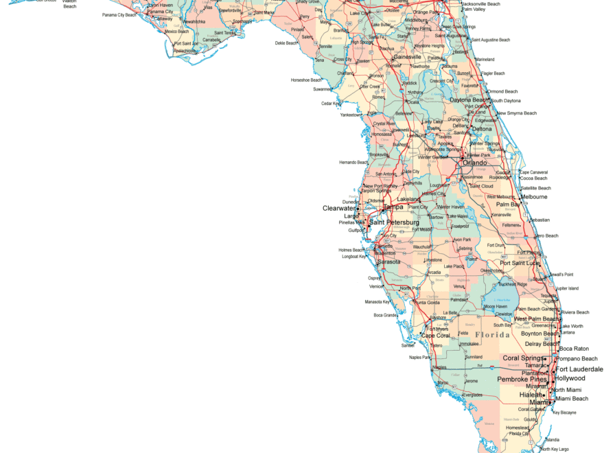 Florida Road Map FL Road Map Florida Highway Map