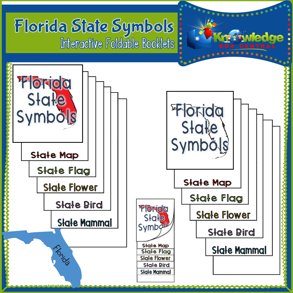 Florida State Symbols Interactive Foldable Booklets Classful
