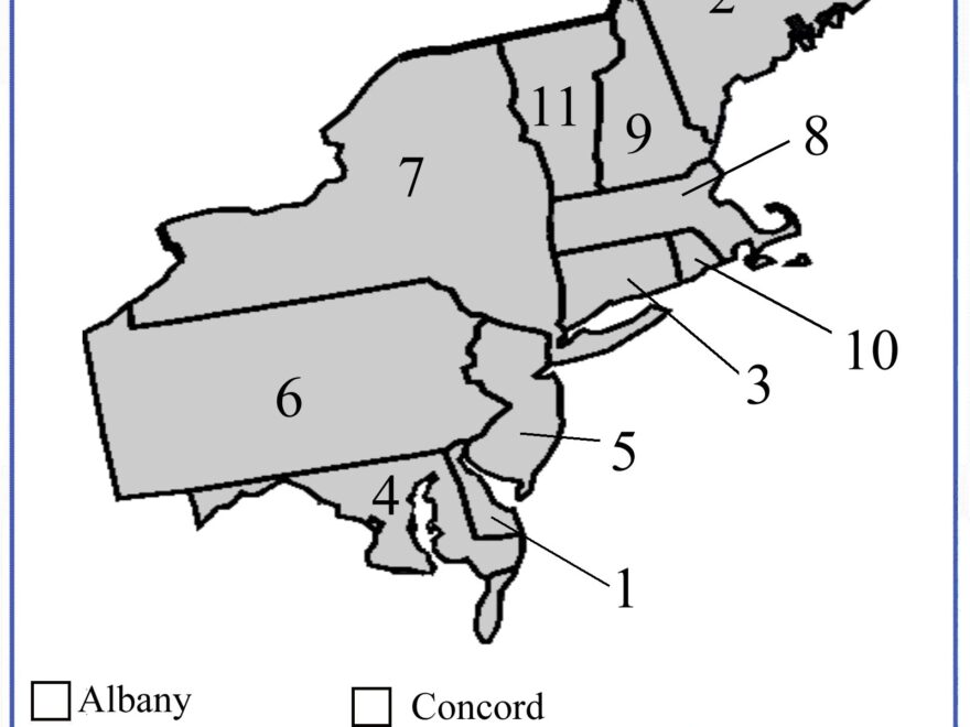 Fourth Grade Social Studies Northeast Region States And Capitals