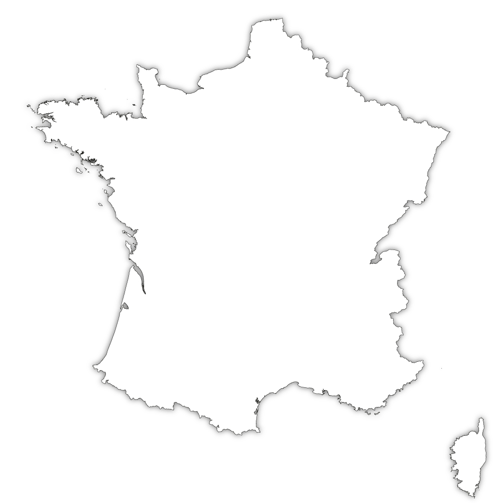 Map Of France Black And White Printable