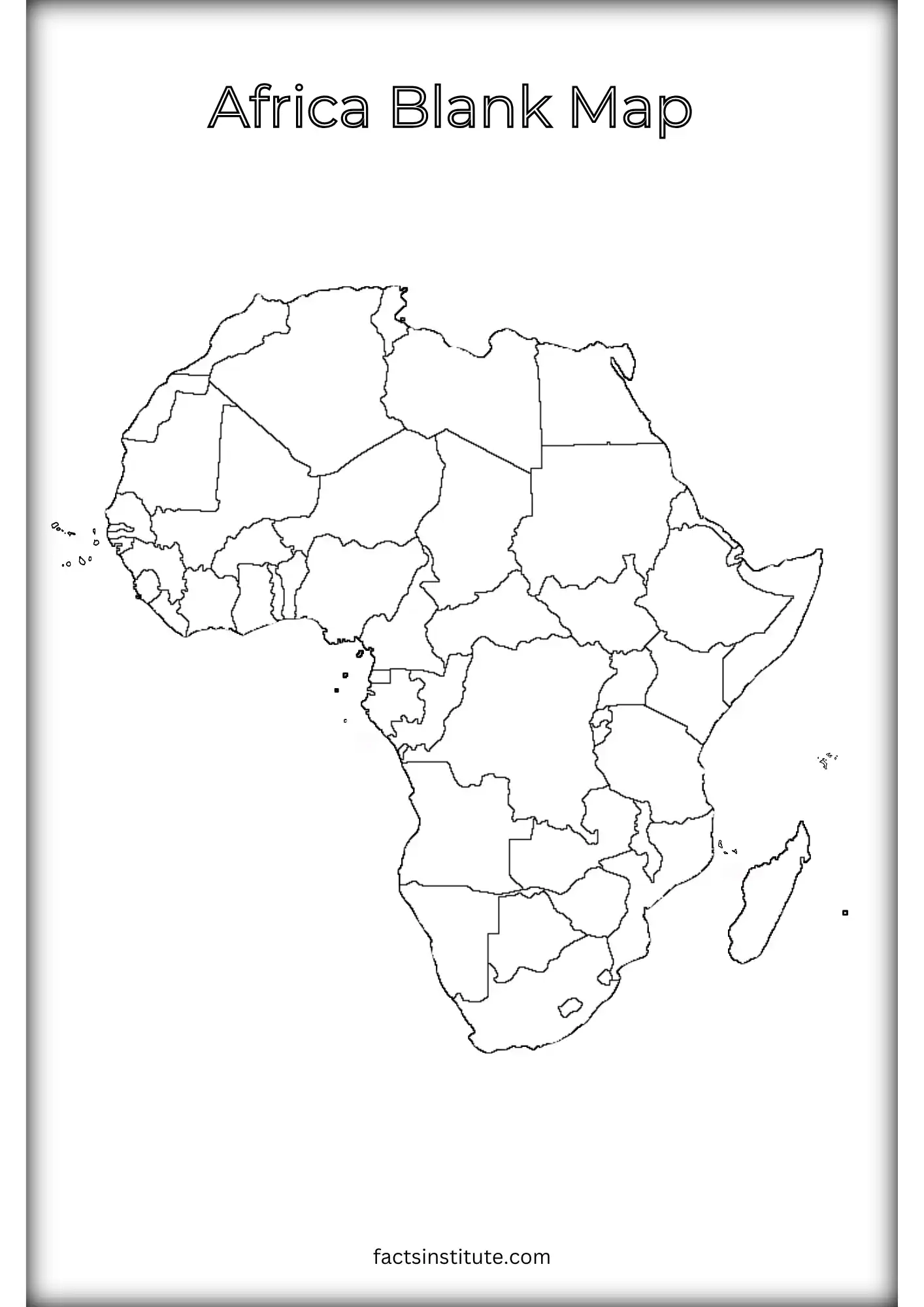 Free Blank Map Of Africa Printable Other Goodies The Facts Institute